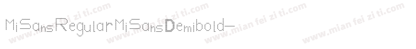 MiSans RegularMiSans Demibold字体转换